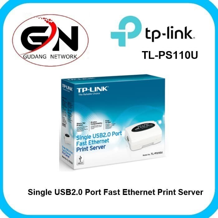 TP LINK Single USB2.0 Port Fast Ethernet Print Server TL-PS110U TP-LINK TPLINK