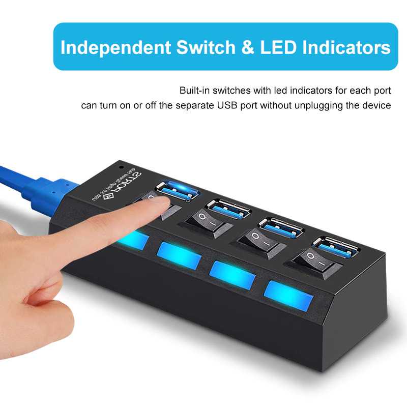 IDN TECH - EASYIDEA USB Hub 3.0 4 Port with Power Supply - U9103