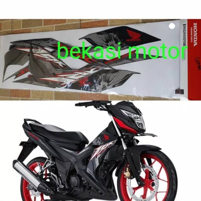 sticker striping honda sonic 150 150R original hitam doff