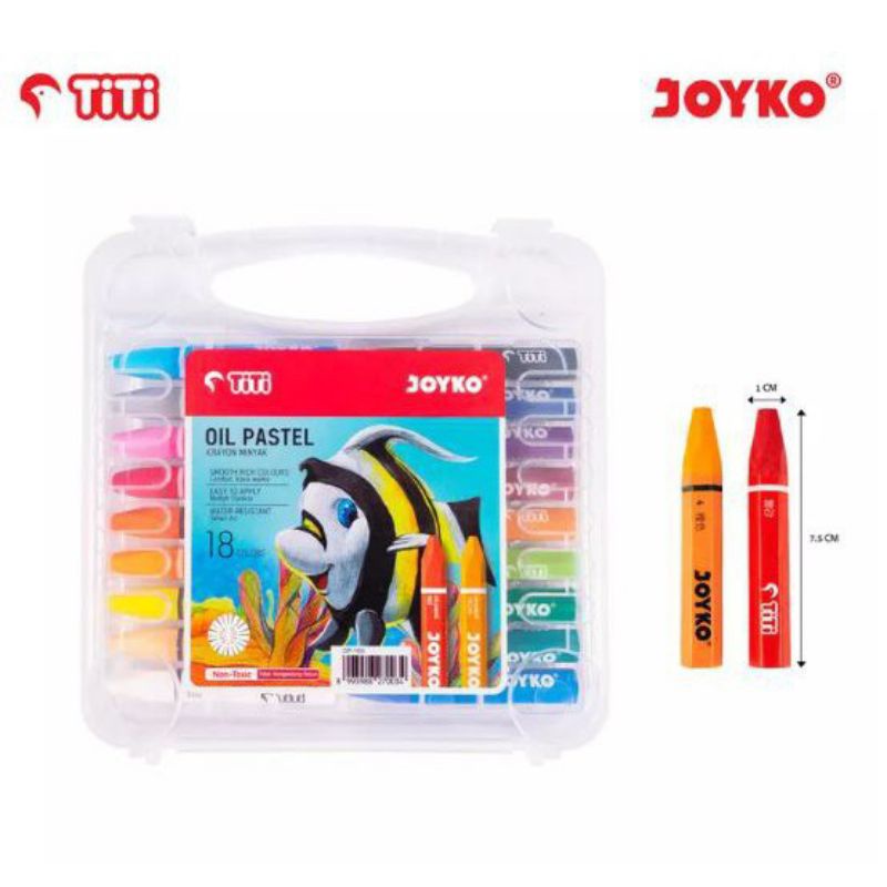 

Oil Pastels / Krayon / Crayon Titi 18 Warna