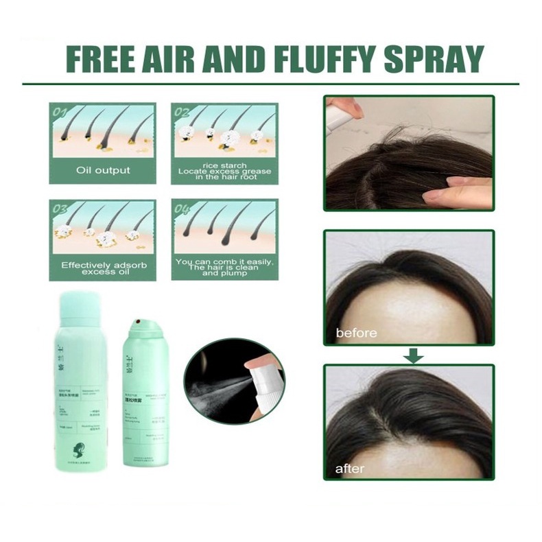 HAIR SPRAY / DRY SHAMPOO ISI 150ML ANTI LEPEK MENGEMBANGKAN RAMBUT BERMINYAK [SWEETSPACE]