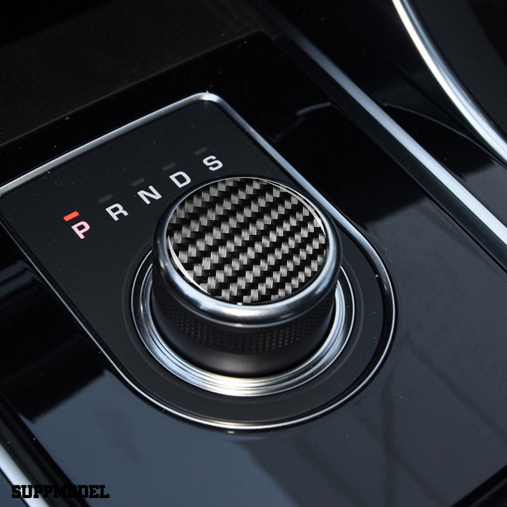 Smodel Stiker Knob Tuas Perseneling Mobil Motif Serat Karbon Untuk Jaguar F-Pace X761