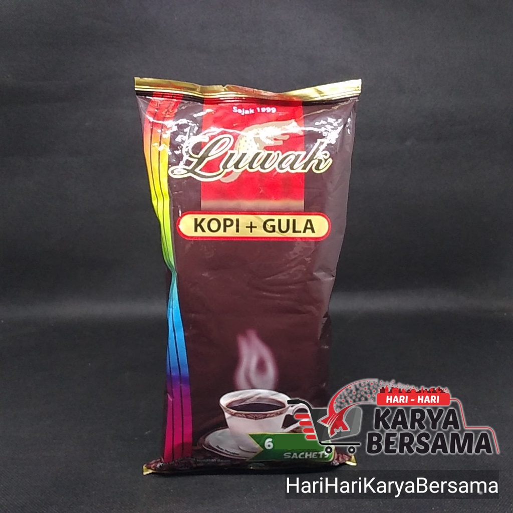 

LUWAK KOPI+GULA BAG 6'S X 25GR