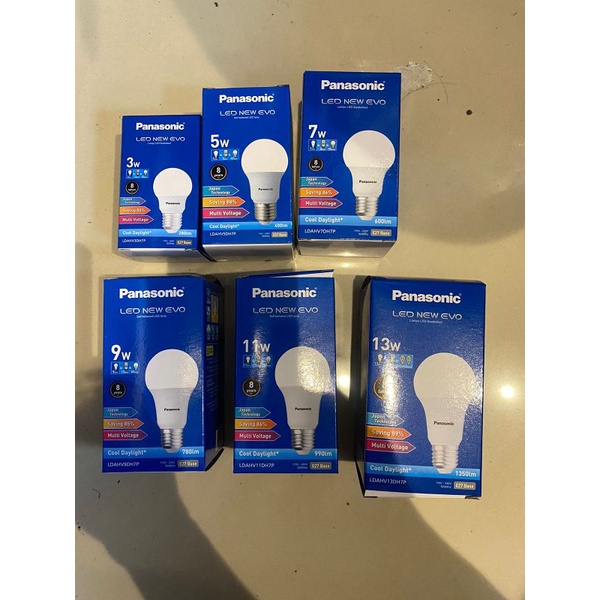 lampu led panasonic 3w 5w 7w 9w 11w 13w bulb pijar e27 lampu rumah downlight 3 5 7 9 11 13 watt