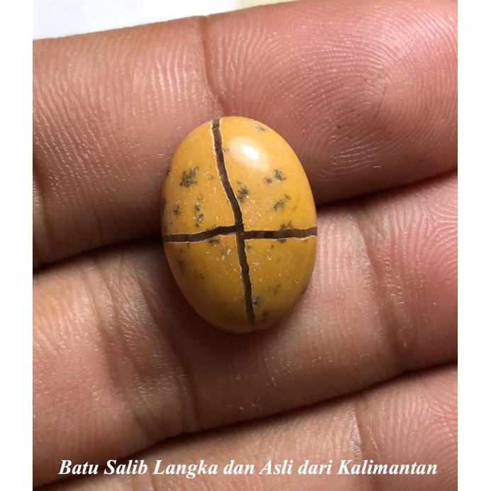 Batu Salib Antik dan Langka warna kuning