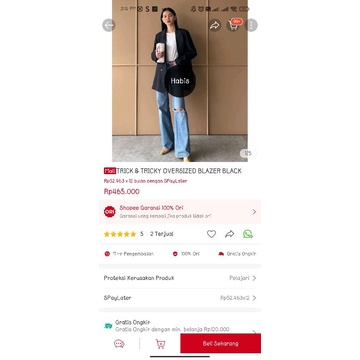 TRICK & TRICKY OVERSIZED BLAZER BLACK - NEW