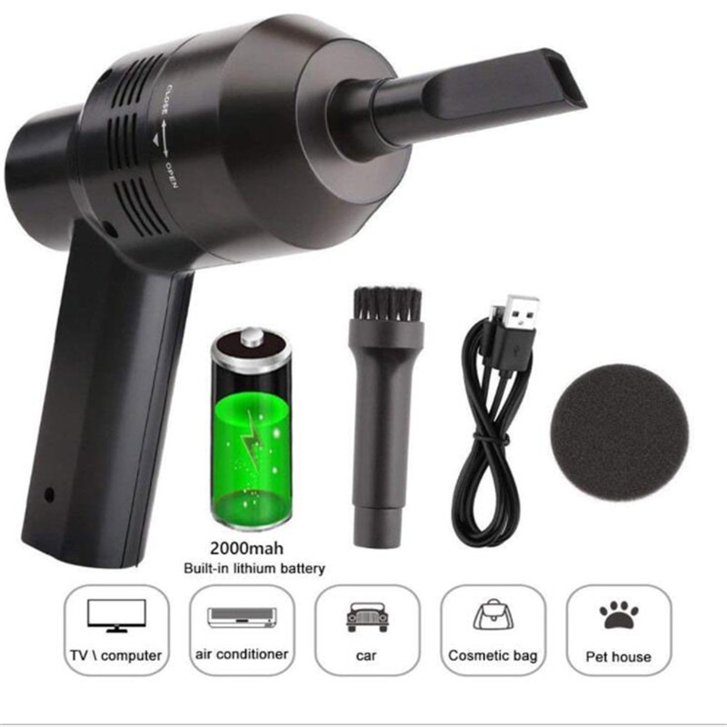 Vacuum Cleaner USB vakum klener mini membersihkan keyboard atau camera HONK Mini Vacuum Cleaner USB Pembersih Debu Keyboard - HK-6019 Cordless Air Duster Compressed Air Blower Electric Air Duster for Computer Keyboard Electronics Cleaning for Camera