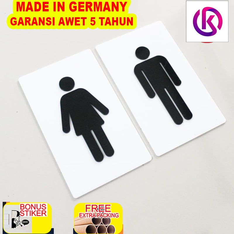 

Murah Sign Board Akrilik Timbul 1 set | Toilet | Acrylic Sign