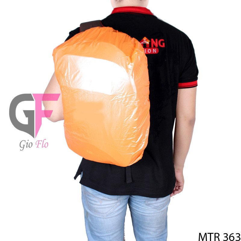 GIOFLO Perlengkapan Motor Cover Tas Anti Hujan Orange / MTR 363