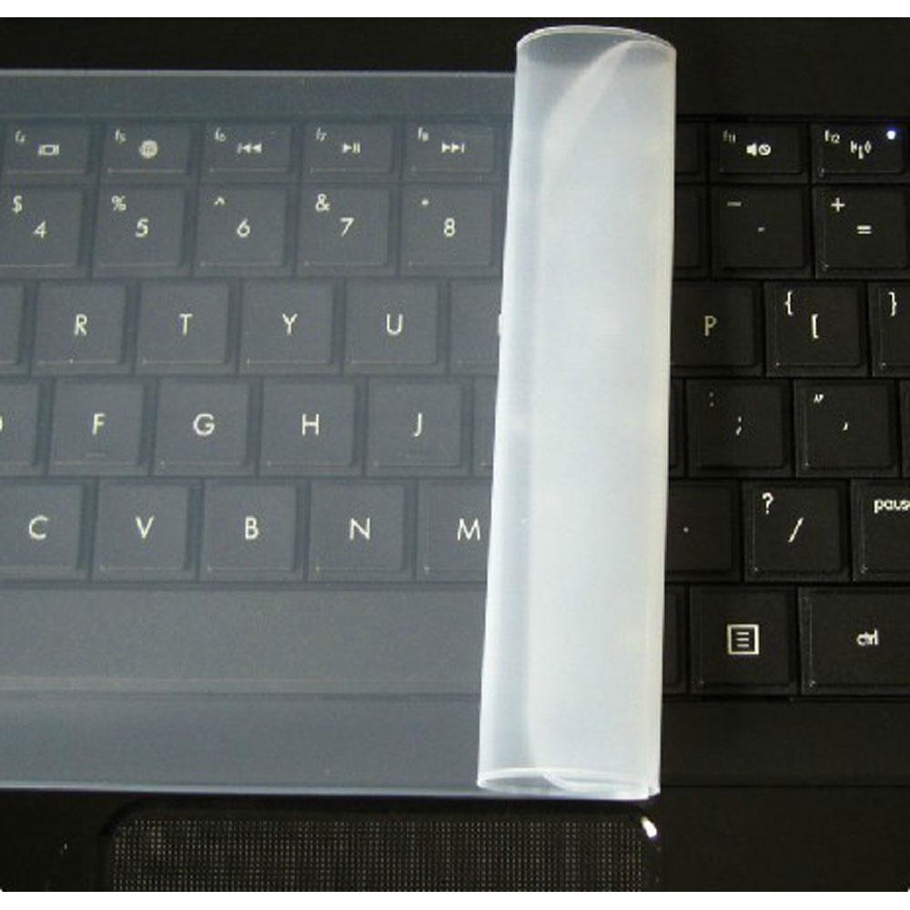 VEZ Keyboard Silikon Warna Putih Transparan Universal untuk Laptop 14-inch