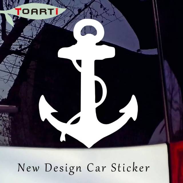 Stiker jangkar perahu bajak laut