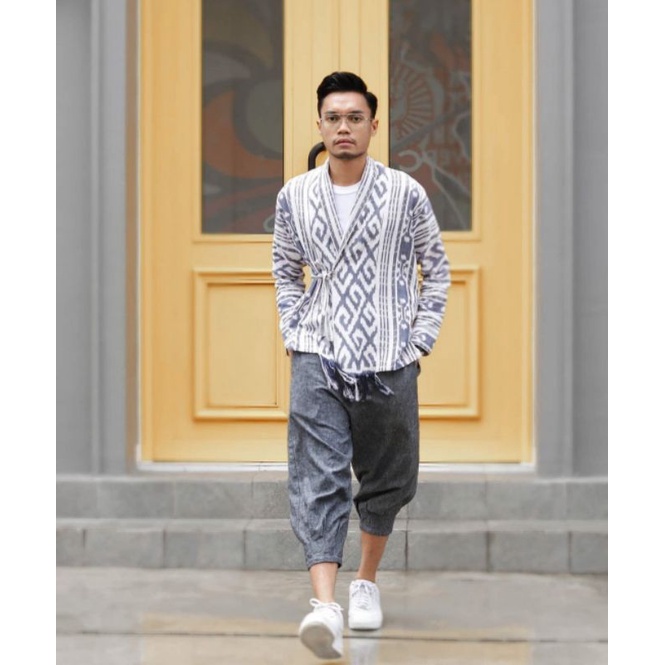 Kimono Tenun Blanket - Kimono Etnik - Outfit Pria