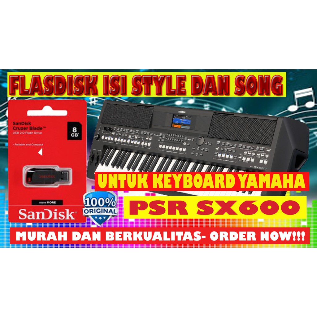 FLASDISK STYLE SONG KEYBOARD YAMAHA PSR SX600 TERBARU 2021