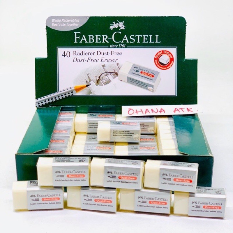 penghapus Faber Castle Dust free Eraser isi 40 pcs
