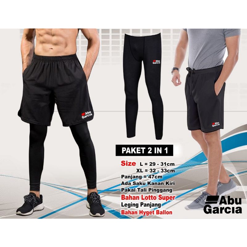 Paket celana pendek sepakbola futsal training olahraga running legging mancing pelindung panas