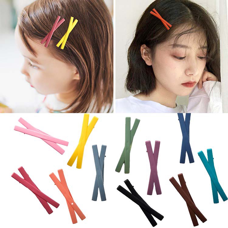 COD CHDM Jepit Rambut  Model  Silang Gaya  Korea Untuk Anak  