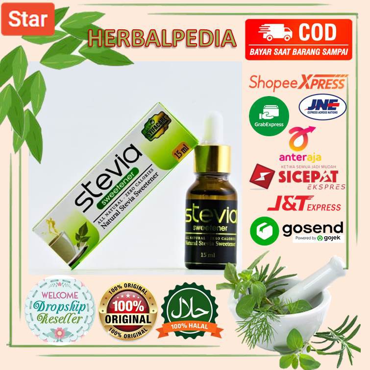 

HERBAL PENCEGAH DIABETES STEVIA STEFIA GULA CAIR LIQUID SUGAR SYIFACARE PEMANIS ALAMI