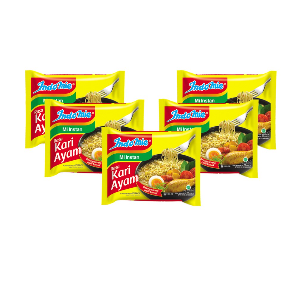 

( GOJEK ) Indomie Kari Ayam Mie Instan Rebus Kuah 1 Pcs Kemasan 72 Gram Rahmat Grosir Store