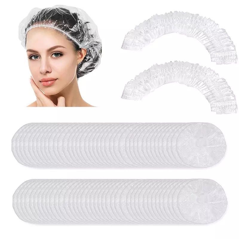 PENUTUP RAMBUT KEPALA MANDI / SHOWER HAIR CAP NURSE CAP TRANSPARAN / PENUTUP MAKANAN 1 PCS