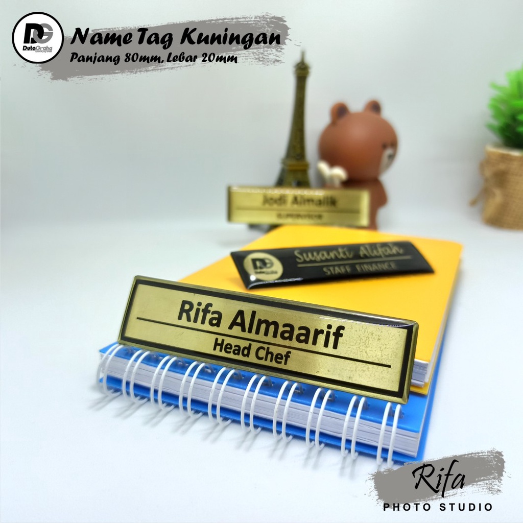 

[CUSTOM] NAMETAG KUNINGAN PERSEGI RESIN Pin Bros Aksesoris Souvenir NAMA
