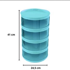 Food Storage 4 Susun Food Cover Layer Penutup Makanan Tudung Saji Susun 4 Tingkat Tri J-Tosca Sakura