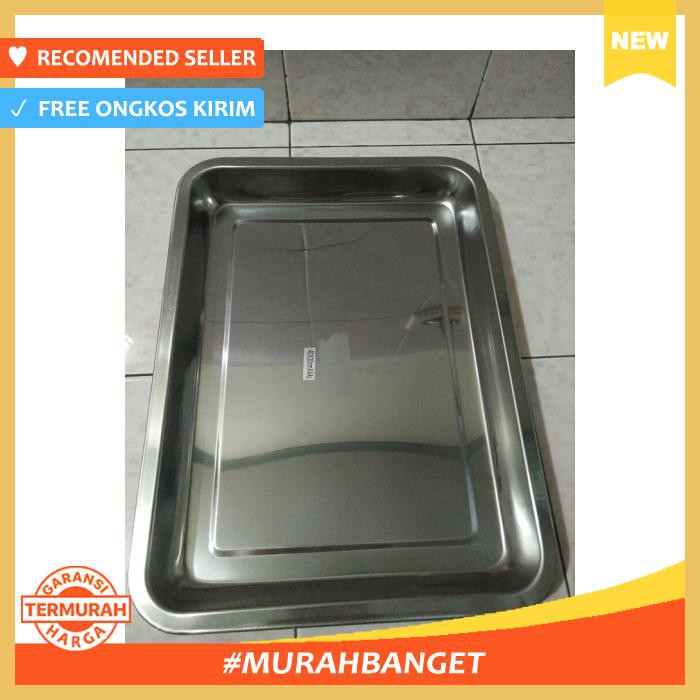 NAMPAN / BAKI STAINLESS 40X30X4 CM - PERALATAN MAKAN - NAMPAN