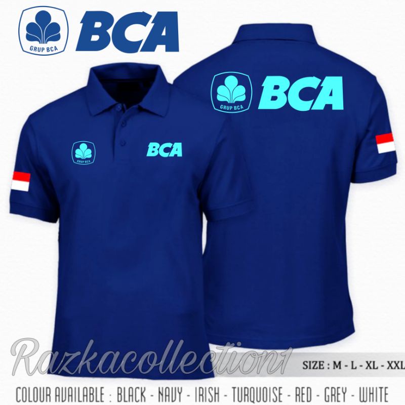 Polo Shirt Bank BCA / Baju Kaos Kerah Bank BCA Fremium