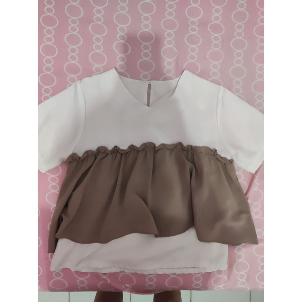 ORDER ATASAN RUFFLE COKLAT