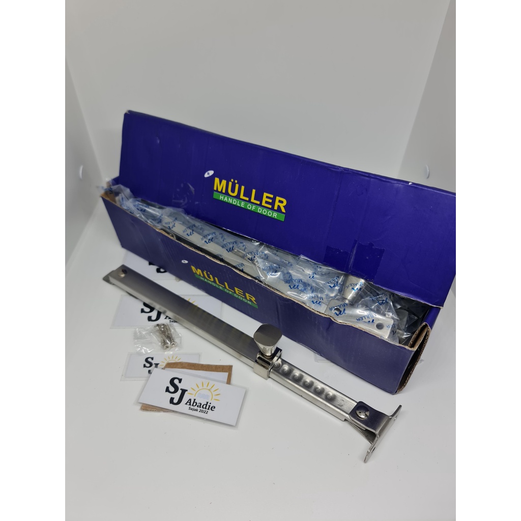 (1 PCS) Lamskar Tarik/Penahan Jendela MULLER Stainless Steel 8 Inch