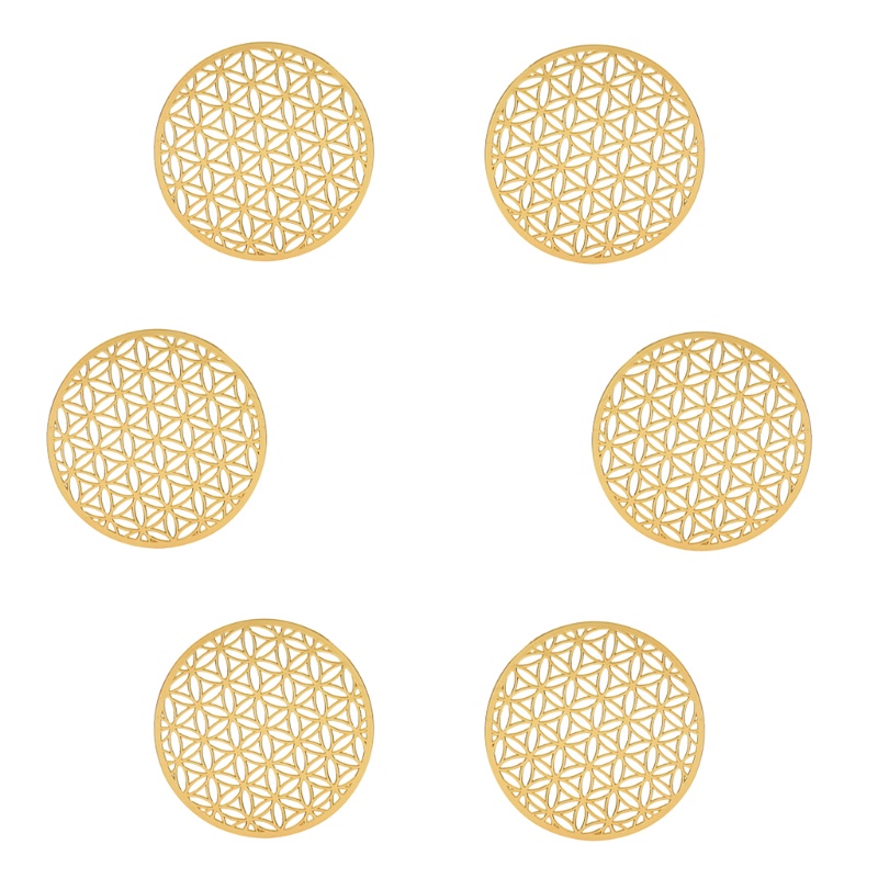 Vivi 10PCS 24K Golden Stiker Anti Radiasi Terhadap EMF Scalar Shield Phone Paster