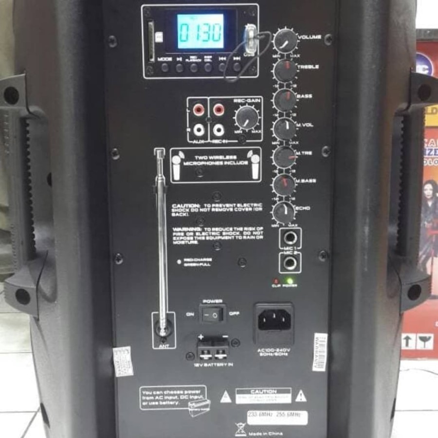 Speaker aktif baretone max12mhwr 12 inch portable USB Bluetooth