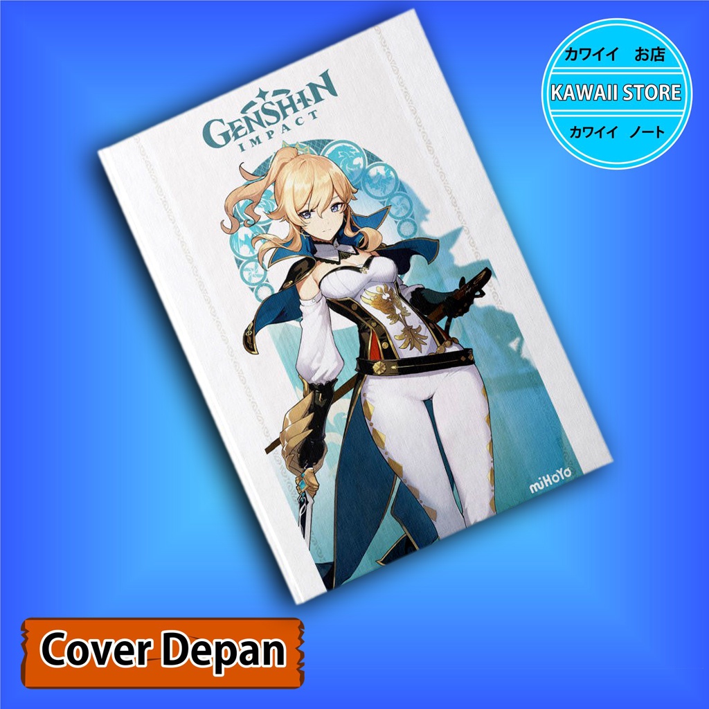 

Notebook / Pocket book Hard Cover Anime Game Genshin Impact JEAN uk A5 & A6 / Notes Book