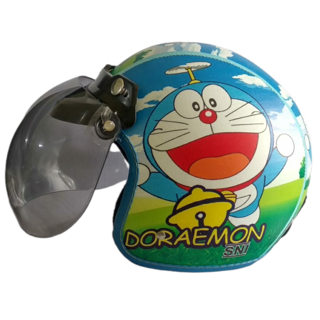 helm anak bogo doraemon - pst - helm anak kaca bogo