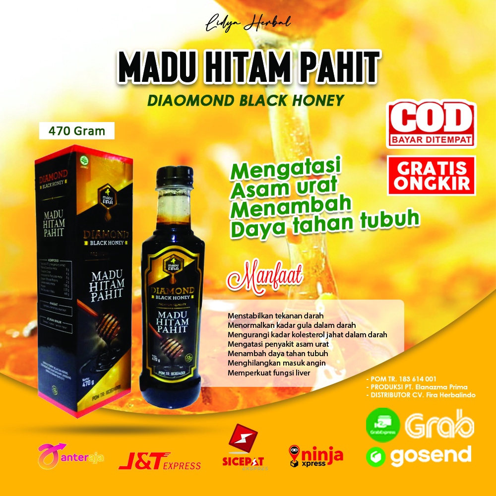 

Madu Hitam Pahit DIAMOND Black Honey 470 Gr Original