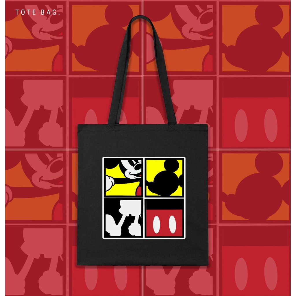 TOTE BAG WANITA / MICKEY MOUSE / TAS LES / TAS SANTAI / TAS KULIAH / BAHAN KANVAS