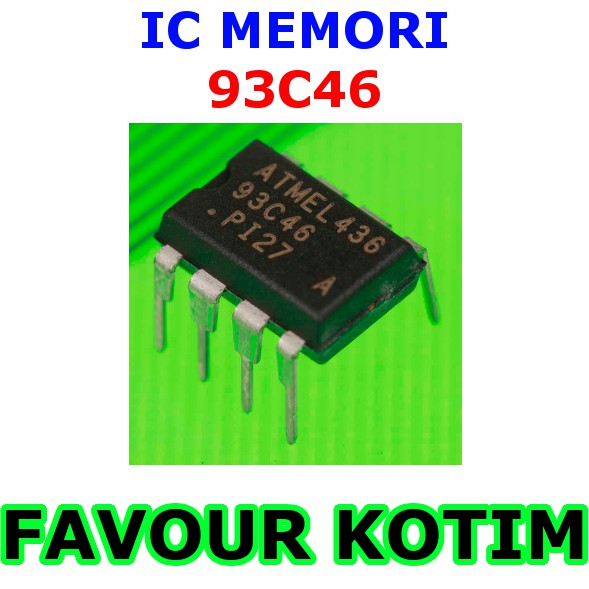 ATMEL 93C46 AT93C46 128X8 1K SERIAL CMOS EEPROM DIP 8 IC BC01 FVKOTIM