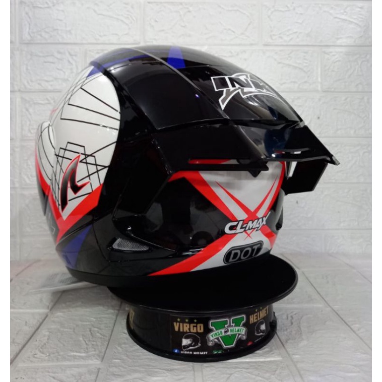 INK HELM CL MAX#3 WHITE RED BLUE PAKET GANTENG SNI DOT (Ongkir Termurah 2 kg)-1