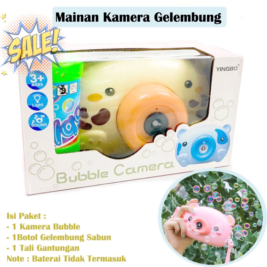 Mainan Kamera Gelembung Anak Automatic Bubble Blowing Camera Lucu