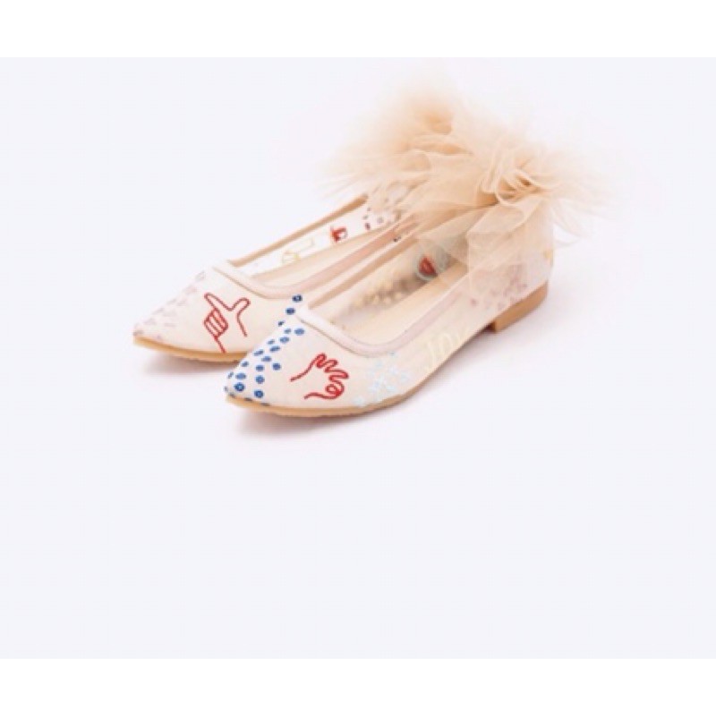 READY- NEW Ittaherl BLAIR EMBROIDERY MAXI POINTY SAND (Size-38)