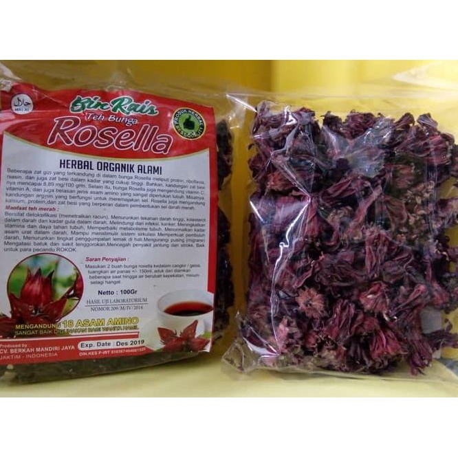 

4Y49 TEH BUNGA ROSELLA MERAH 100 GRAM / TEH ROSELA MERAH / REBUS /CURAH 8RPU