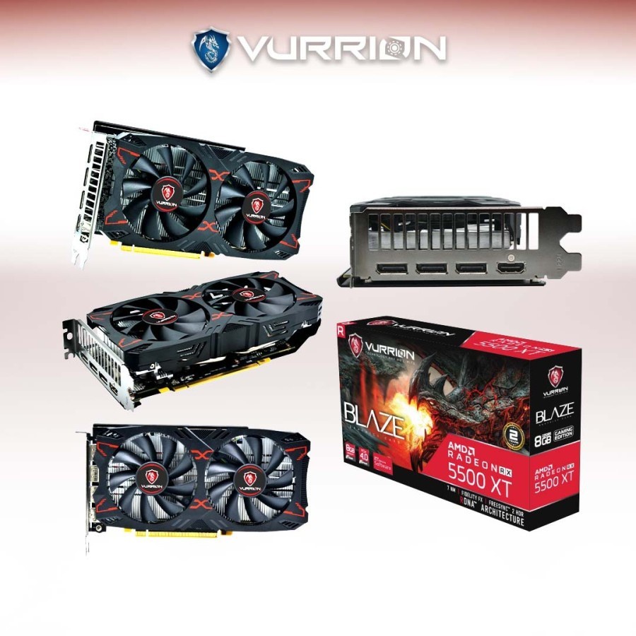 VGA AGS VURRION AMD RX 5500 XT 8GB DDR6 128bit REAL CAPACITY