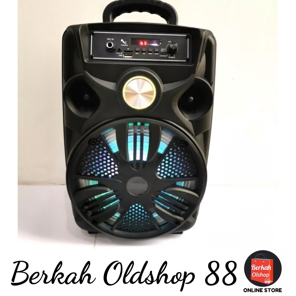BERKAH OLDSHOP 88 - SPEAKER BLUETOOTH FLECO 8'5 INCH FL-955C/D FREE MIC KARAOKE + REMOTE
