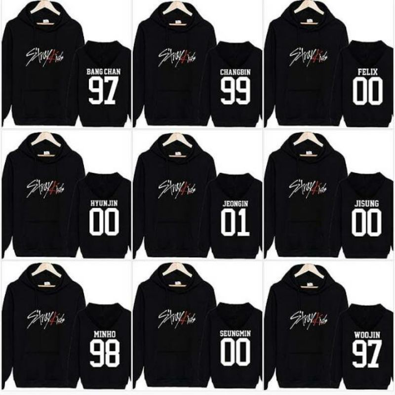 Jaket Hoodie jumper kpop Straykids request nama n nomor