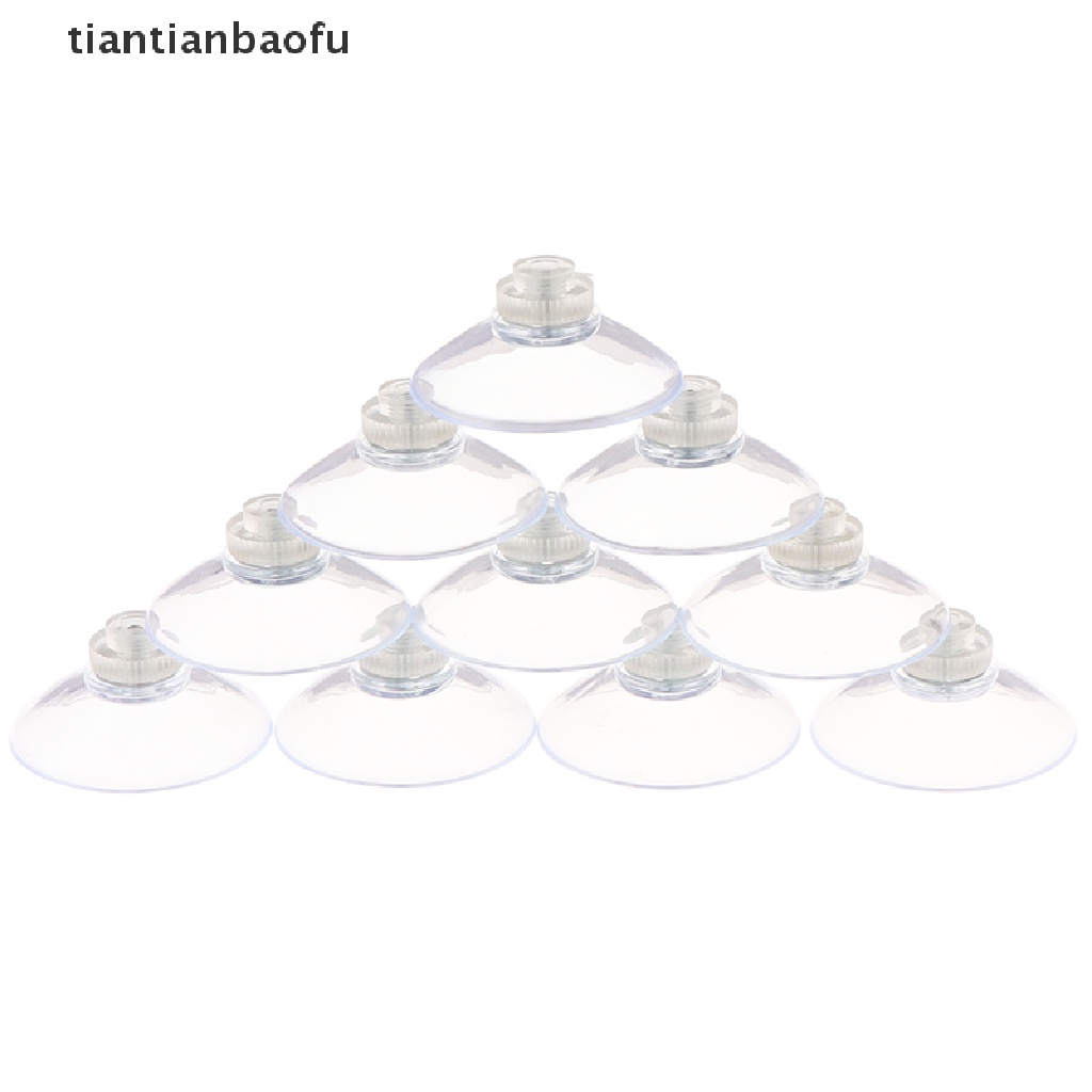 [tiantianbaofu] 10x suction cup Ø 40mm with M4 thread, suction cups, with knurled nut clear Boutique