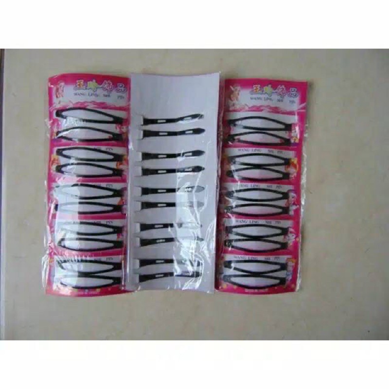 Jepit rambut tiktok jepit clip kemasan isi 10 pcs LEMBARAN