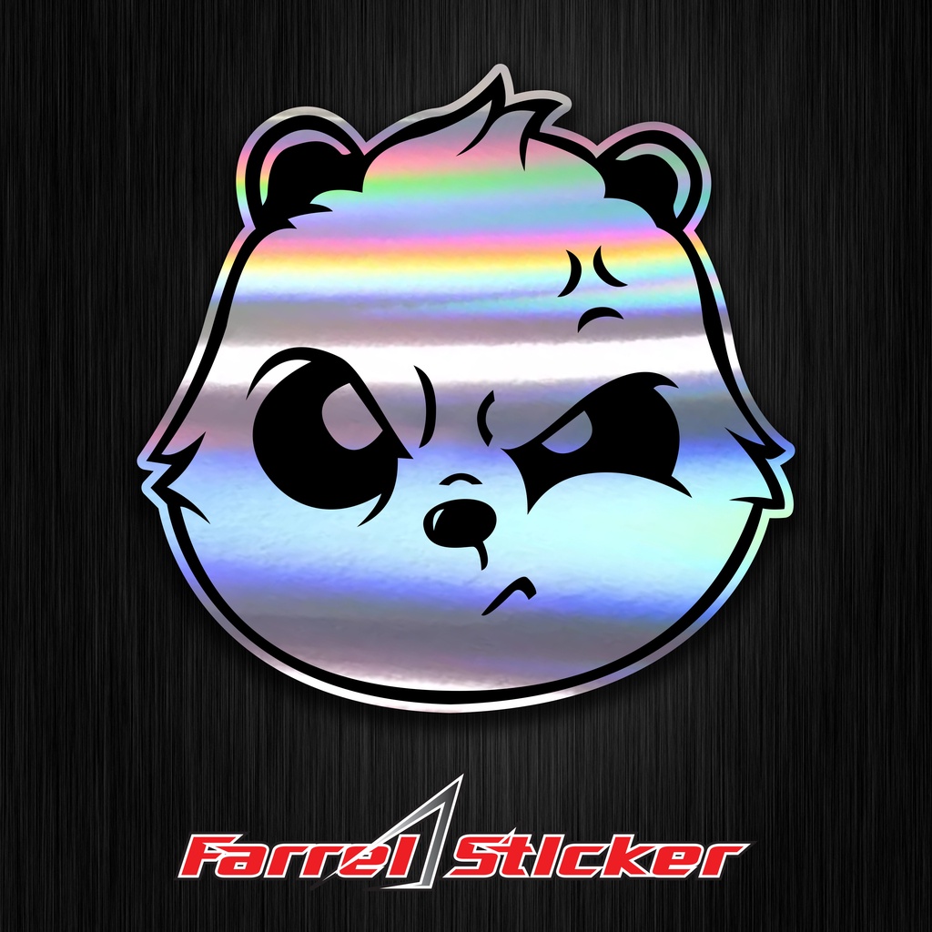 stiker kepala panda 7CM