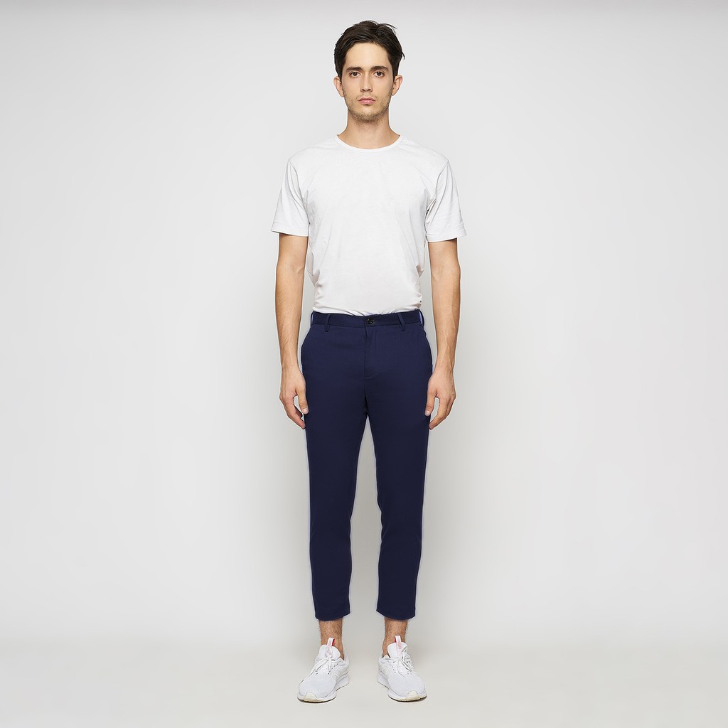 Ankle Chino Navy / Ankle Pants Pria Slimfit / Celana Custom Size / Celana Bigsize / Uniqlo