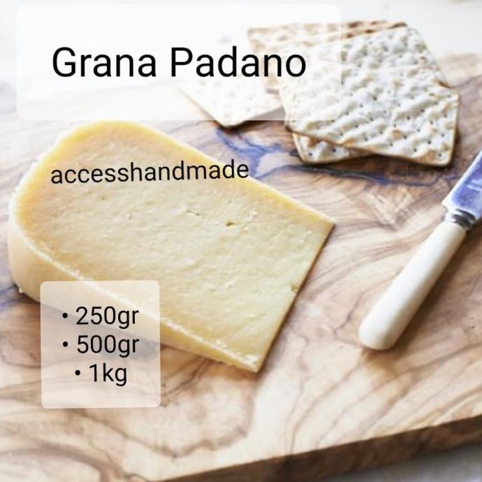 

Grana Padano Cheese keju Itali 1kg mirip Parmesan DOP 24m 36m hard