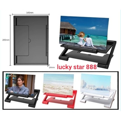 C.O.D Kaca Pembesar  F2/F3/F4/F6 / kaca pembesar Layar HP Smartphone 3D Lipat Portable