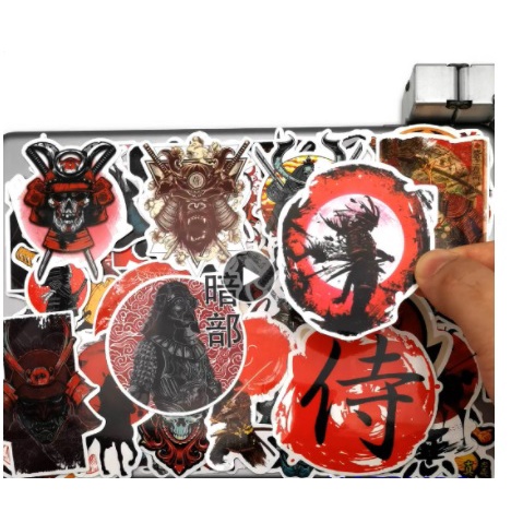 Sticker Bomb Samurai japan laptop gitar helm 050